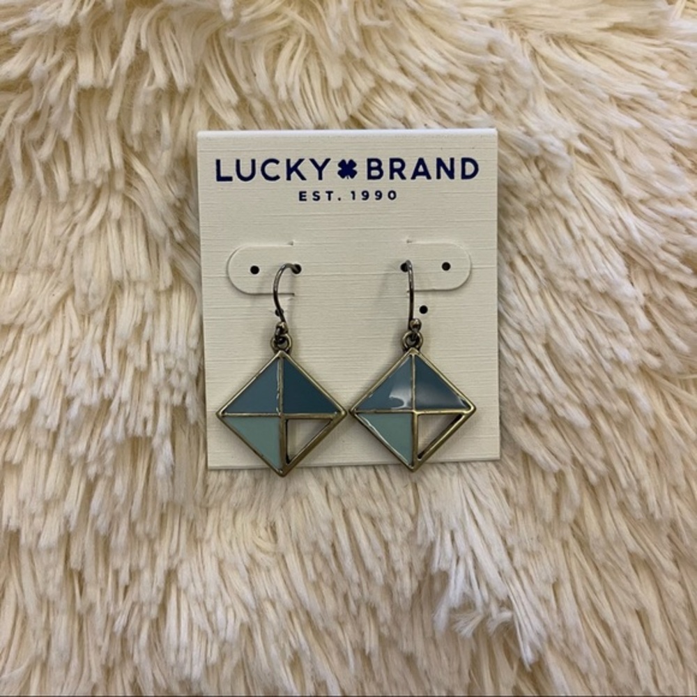 NWT Lucky Brand Blue Drop Earrings